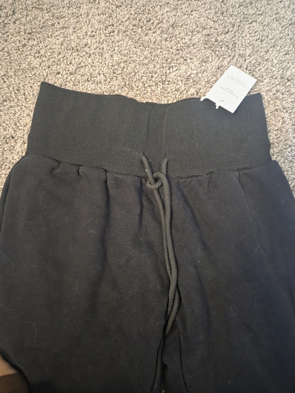 La Voute Black Jogger Sweatpants With Compression Waist - Picture 3 of 3